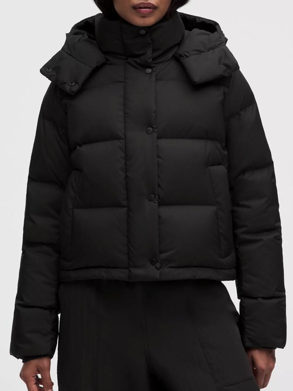 NWT Lululemon Wunder Puff 600-Down-Fill Cropped Jacket Black Size 6